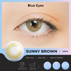 Kính áp tròng Hàn Quốc màu xanh rêu mềm mại SUNNY BROWN .