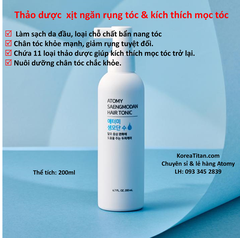 Dung dịch xịt thảo dược ngăn rụng tóc, da đầu chắc khoẻ, thẩm thấu nhanh và kích thích mọc tóc trở lại 200ml - Atomy Saengmodan Hair Tonic - 애터미 생모단수 - Атоми тоник Сэнмодан