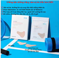 Miếng dán chống nắng mạnh mẽ đến 98,9% bảo vệ vùng da gò má dễ bị tổn thương nhất, kết hợp chứa chất làm trắng và giảm nếp nhăn cùng lúc bên trong phù hợp khi chơi thể thao và hoạt động ngoài trời thường xuyên (10 miếng) - Atomy Outdoor Patch - 애터미 아웃도어 패치 - Патч Atomy Outdoor