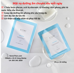 Mặt nạ giấy tính năng dưỡng ẩm chuyên sâu mỗi ngày Chứa beta-glucan, axit hyaluronic và khoáng chất từ nước biển sâu Hawaii (10 cái) - Atomy Daily Expert Mask Moisturizing (hộp/ 10 cái) - 애터미 데일리 엑스퍼트 마스크 촉촉보습 - Атоми Дейли Маска Увлажнение