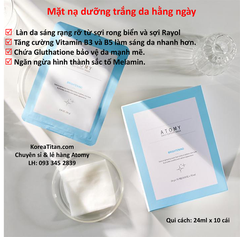 Mặt nạ dưỡng trắng da mỗi ngày chứa Vitamin làm trắng và giảm sắc tố da (10 cái) -  Atomy Daily Expert Mask Brightening - 애터미 데일리 엑스퍼트 마스크 광채브라이트닝 - Атоми Дейли Маска Улучшающая цвет лица