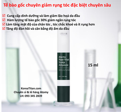 Tế bào gốc nuôi dưỡng trực tiếp giúp phục hồi, tăng mật độ nan tóc và cải thiện lão hoá da đầu 15 ml - Atomy Root Vital Scalp Ampoule - 애터미 루트 바이탈 두피 앰플 - Atomy Root Vital Ампула для кожи головы