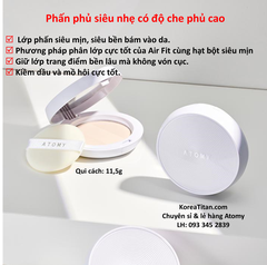 Phấn phủ khô Atomy Air Pact giúp cho da trắng sáng,tự nhiên che phủ hoàn hảo các khuyết điểm trên da, đồng thời thấm hút bã nhờn và mồ hôi hiệu quả suốt cả ngày No.21 - Atomy Air Pact 21 - 애터미 에어팩트 - Воздушный пакт Атоми 21