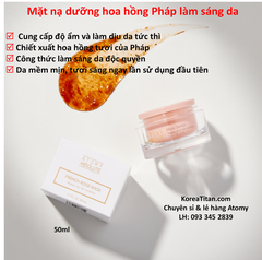 Mặt nạ hoa hồng Pháp làm dịu và mát da, cải thiện trắng da đồng thời giảm sắc tố Melamin và săn chắc da (50ml ) Atomy Absolute French Rose Mask - 애터미 앱솔루트 프렌치 로즈 마스크 - Атоми Абсолют маска Французская роза