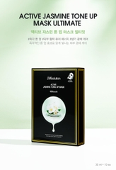 Mặt nạ dưỡng ẩm và nâng tông da chiết xuất hoa lài trắng  Jasmine 30ml x 10 cái - JM Solution Active Jasmine Tone Up Ultimate - 액티브 자스민 톤 업 마스크 얼티밋