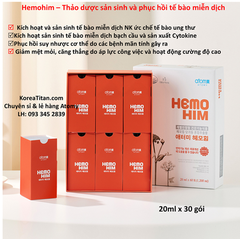 HemoHIM kích thích và sản sinh tế bào miễn dịch NK, cytokine cùng các tế bào bạch cầu từ tuỷ sống  giúp phục hồi cơ thể suy nhược nhanh chóng  (20ml x 30 gói)– Atomy Hemohim Small - 애터미 헤모힘 - Атоми ХемоХИМ