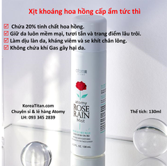 Xịt khoáng chứa dưỡng chất cấp ẩm tức thì và giữ ẩm lâu dài từ hoa hồng tự nhiên 130ml - Atomy Rose Rain Mist - 애터미 로즈레인 미스트 - Atomy Дождевой туман с розой
