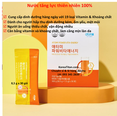 Gói dinh dưỡng  tăng lực chứa 19 loại vitamin và khoáng chất thiết yếu đáp ứng 100% nhu cầu hằng ngày cho hoạt động lao động thể thao học tập khoẻ mạnh và tràn đầy năng lượng như nước uống tăng lực (10g x 30 gói) - atomy power vita-energy - 애터미 파워비타에너지 - Атоми Пауэр Вита Энерджи