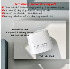 Kem dưỡng giảm nhăn và thâm quẩng da vùng mắt (set dưỡng da NHAN SẮC KHÔNG PHAI) 40ml - Atomy Skin Care System The Fame Eye Cream - 애터미 더페임 아이크림 - Атоми Фэйм Крем для кожи вокруг