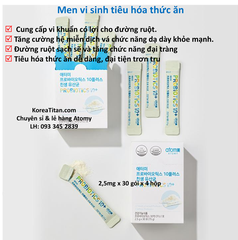 Men vi sinh chứa 3 tỷ vi khuẩn probiotics ở dạng men sống đem lại hiệu quả vượt trội và toàn diện cho hệ tiêu hoá cải thiện tiêu hóa (4 hộp x 30 gói/hộp) - ATOMY PROBIOTICS 10+  - Atomy-probiotics-10-plus - 애터미-프로바이오틱스-10-플러스- - Атоми Пробиотик 10+