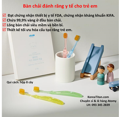 Bàn chải đánh răng cho trẻ em siêu mềm mịn, không gây đau nướu răng và ngăn vi khuẩn bám trên lông bàn chải  (8 cây) - Atomy Kid Toothbrush - 애터미 어린이 칫솔 - Атоми Детские зубные щетки