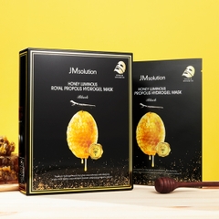 Mặt nạ lụa tăng đàn hồi và sáng bóng làn da chiết xuất keo ong Propolis 10 cái -  JM Solution Honey Glow Royal Propolis Hydrogel Mask - 제이엠솔루션 꿀광 로얄 프로폴리스 하이드로겔 마스크 블랙