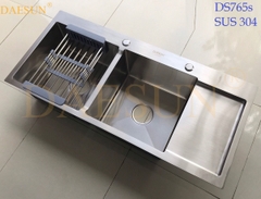 CHẬU RỬA BÁT INOX CÓ BÀN DAESUN DS 765s