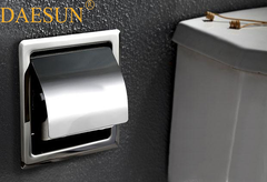 LÔ GIẤY VỆ SINH ÂM TƯỜNG INOX DAESUN DS 719