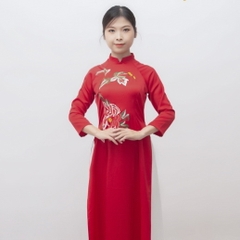 Áo dài đỏ 02