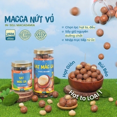 Hạt Macca Úc nứt vỏ ( hũ 500gr )