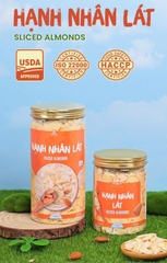 Hạt Hạnh nhân sống lát hũ 250gr