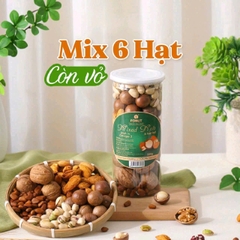Mixed Nuts 6 loại hạt dinh dưỡng Macca, Óc Chó, Hạnh Nhân, Hạt Thông, Hồ Đào, Hạt Dẻ Cười chưa tách vỏ