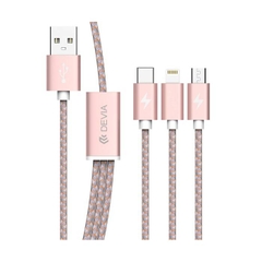 Cáp Devia 3 Đầu Lightning 1.5M