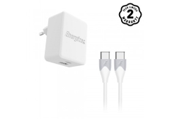 Sạc Energizer 30W PD18W 1USB-C/1USB, kèm cáp USB-C2 màu trắng - AC11PFEUUCC3