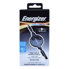 Cáp rút Micro-USB Energizer 80cm màu đen - C31UBRETEBK4