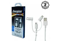 Cáp 3in1 Energizer màu trắng - C11UBX3CFWH4