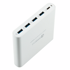 Sạc Hyper 1 USB-C 4 USB-A ( QC 3.0 ) White