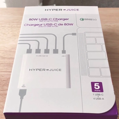 Sạc Hyper 1 USB-C 4 USB-A ( QC 3.0 ) White