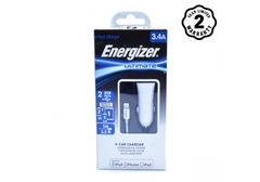 Sạc Ô tô Energizer UL 3.4A 2 USB + 1 Cáp Lightning - DCA2CULI3