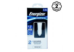 Sạc Ô tô 2 cổng Energizer UL 3.4A màu trắng - DCA2CUWH3