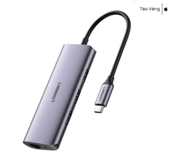 Thiết bị mở rộng USB type-C to Hub 3 cổng USB 3.0/Lan Gigabit hỗ trợ cổng cấp nguồn Ugreen 60718