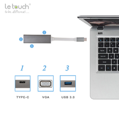 Cáp Letouch USB 3.0 Type-C USB VGA Hub