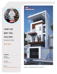 Mẫu Nhà phố 4 tầng - Kiến trúc Hiện Đại. (Mã số: 0247)