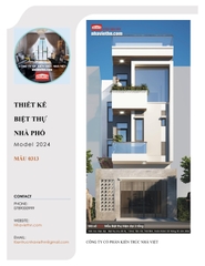 Mẫu Biệt thự liền kề 3 tầng - Kiến trúc Hiện đại (Mã số: 0313)