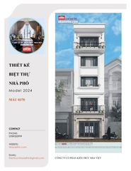 Thiết kế Nhà ngõ phố 5 tầng - Kiến trúc Tân Cổ Điển. (Mã số: 0370)