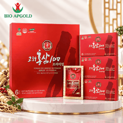 Nước Uống Hồng Sâm Hàn Quốc Không Đường Premium 70ml x 30 Gói – Bio Apgold
