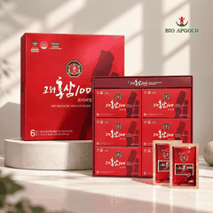 Nước Uống Hồng Sâm Hàn Quốc Không Đường Premium 70ml x 30 Gói – Bio Apgold