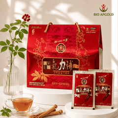 Nước Hồng Sâm Hàn Quốc Hộp 30 Gói  Bio Apgold - Nước Uống Hồng Sâm 6 Năm Tuổi