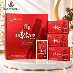 Nước Uống Hồng Sâm Hàn Quốc Không Đường Premium 70ml x 30 Gói – Bio Apgold