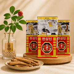 Hồng Sâm Củ Khô Hàn Quốc Hộp 300g Wooshin (15 Củ) – Sâm Củ Khô Hộp Thiếc Cao Cấp