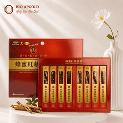 Sâm Củ Tẩm Mật Ong Hàn Quốc - Sâm Củ Mật Ong Bio Apgold ( hộp 8 Củ )
