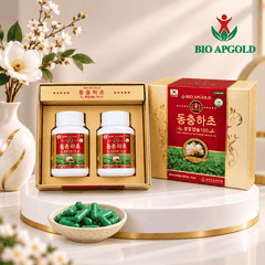 Viên Đông Trùng Hạ Thảo Hàn Quốc Bio Apgold 120 Viên – Viên Nang Đông Trùng Nguyên Chất 100