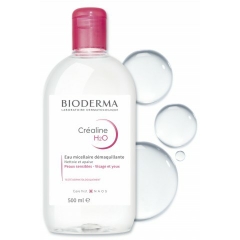 Nước Tẩy Trang Bioderma Eau Micellaire H2O Créaline Nắp Hồng Dành Cho Da Nhạy Cảm 500 ml N A O S