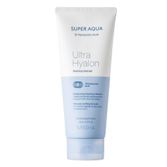 Sữa rửa mặt ẩm mượt Missha Super Aqua Ultra Hyalron Foaming Cleanser 200 ml