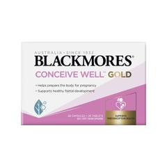(Date T6/22) Hỗ trợ thụ thai Blackmores Conceive Well™ Gold - Bổ Trứng (56 viên)
