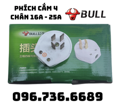 PHÍCH CẮM 4 CÂN DẸT BULL 16A