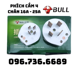 PHÍCH CẮM 4 CÂN DẸT BULL 25A