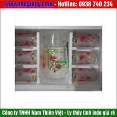 Bộ bình ly thủy tinh Vuông 04