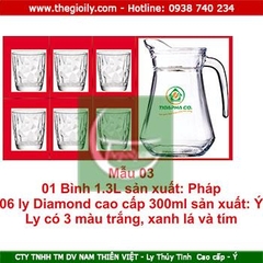 Bộ bình ly thủy tinh Giá Rẻ 03