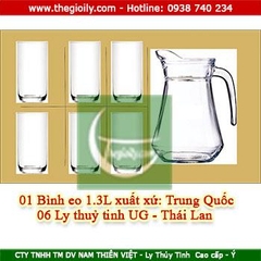 Bộ bình ly thủy tinh 335 TQ